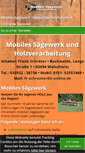 Mobile Screenshot of mobilsaegewerk-schroeter.de